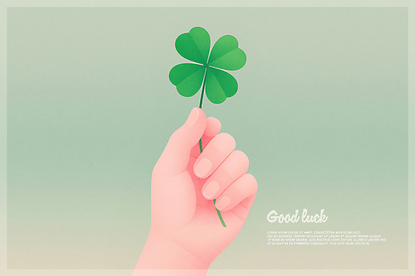PSD 손 일러스트 들기 신체부위 초록색 행운 네잎클로버 국내일러스트 식물 컬러 컨셉 모션 사람 클로버 파일형식