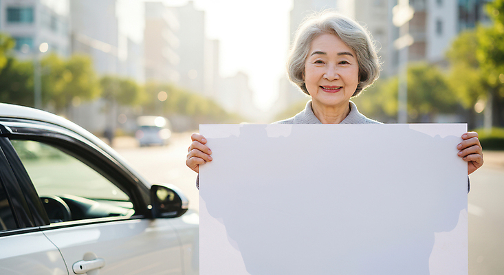 JPG 나무 편집이미지 여자 노년 도로 할머니 자동차 한명 미소 상반신 건물 팻말 운전사 도심 의료성형뷰티 노인여자한명만 카피스페이스 고령운전 편집실사 AI인물포토 AI콘텐츠 식물 직업 1 건축물 길 육상교통 교통시설 프레임 표정 사람 성인 공백 운전 도시 CG 여자한명만 노인여자만 파일형식 AI포토