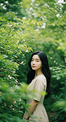 JPG 나무 편집이미지 여자 여유 자연 나뭇잎 한명 미소 성인 숲속 힐링 의료성형뷰티 성인여자한명만 편집실사 AI인물포토 AI콘텐츠 식물 1 감정 잎 표정 사람 숲 CG 생태계 여자한명만 성인여자만 파일형식 AI포토