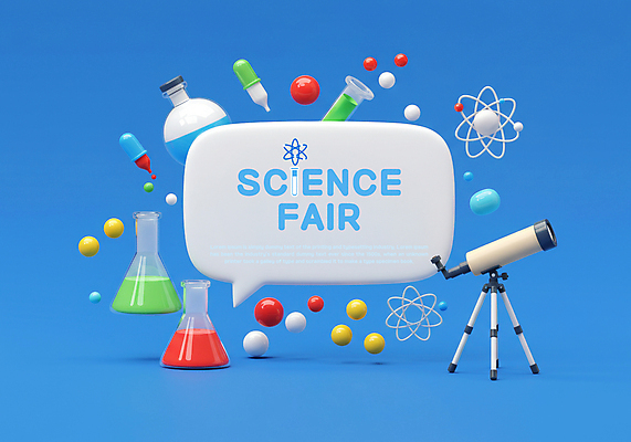 PSD 편집이미지 과학 말풍선 사람없음 파란색 3D 망원경 원형 스포이트 시험관 삼각플라스크 둥근플라스크 박람회 원자구조 이미지편집 편집3D 도형 컬러 실험기구 플라스크 디지털합성 원자 피펫 파일형식