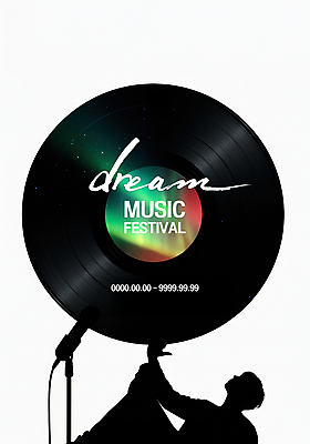 PSD 편집이미지 실루엣 음악 한명 사람 손들기 축제 레코드 마이크 이미지편집 1 음향기기 모션 문화예술 촬영기법 음반 파일형식