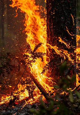 JPG 나무 편집이미지 자연 불 건조 사람없음 봄 피해 숲 위험 사회이슈 디지털합성 화재 산불 이슈 편집실사 AI포토 AI콘텐츠 자연요소 식물 계절 컨셉 사건 CG 생태계 파일형식
