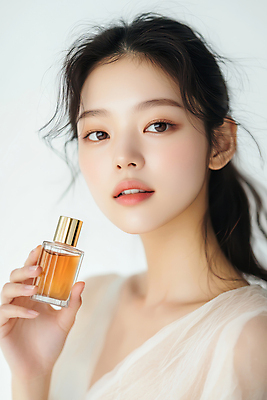 JPG 모델 편집이미지 응시 여자 얼굴 한명 미소 들기 상반신 성인 화장품 스킨케어 뷰티풀 의료성형뷰티 성인여자한명만 편집실사 AI인물포토 AI콘텐츠 1 시선 모션 표정 사람 신체부위 뷰티 CG 여자한명만 성인여자만 파일형식 AI포토