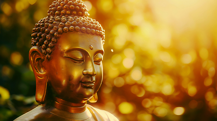 JPG 편집이미지 불교 근접촬영 사람없음 평화 부처님오신날 금색 광택 금부처 부처님상 편집실사 AI포토 AI콘텐츠 기념일 종교 뷰포인트 컬러 컨셉 불상 CG 부처 파일형식