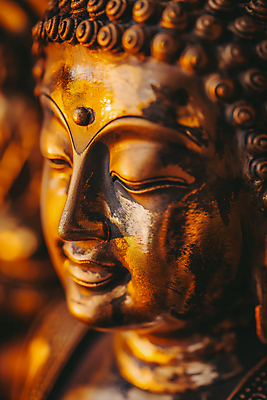 JPG 편집이미지 불교 근접촬영 사람없음 평화 부처님오신날 금색 광택 금부처 부처님상 편집실사 AI포토 AI콘텐츠 기념일 종교 뷰포인트 컬러 컨셉 불상 CG 부처 파일형식