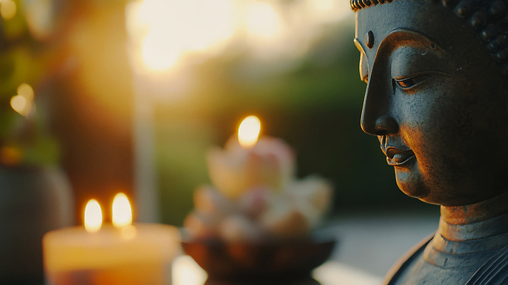 JPG 편집이미지 불교 촛불 근접촬영 사람없음 야외 햇빛 평화 부처님오신날 부처님상 편집실사 AI포토 AI콘텐츠 기념일 종교 뷰포인트 컨셉 초 태양 불상 CG 부처 파일형식