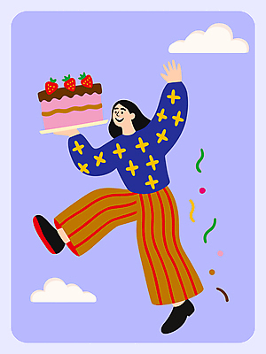 전신 여자 일러스트 한명 미소 들기 이벤트 성인 쇼핑 세일 걷기 보라색 즐거움 꽃가루 딸기케이크 성인여자한명만 국내일러스트 AI파일 1 감정 컬러 모션 딸기 표정 사람 케이크 가루 여자한명만 성인여자만 파일형식 벡터