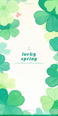 PSD 일러스트 자연 프레임 사람없음 초록색 봄 행운 클로버 프레임일러스트 봄배경 국내일러스트 카드프레임 계절 컬러 백그라운드 컨셉 생태계 파일형식
