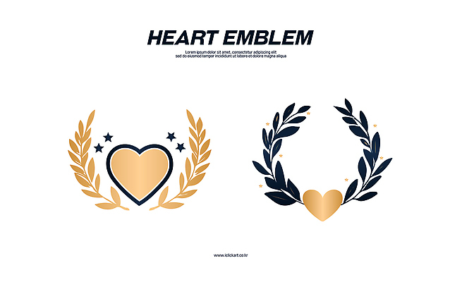 아이콘 별 사람없음 세트 금색 하트 심볼 심볼아이콘 월계수 2D아이콘 AI파일 자연요소 모양 컬러 파일형식 벡터
