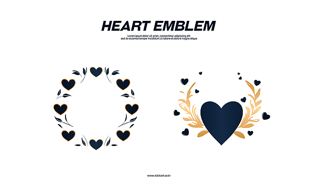 아이콘 프레임 사람없음 세트 금색 하트 심볼 심볼아이콘 월계수 2D아이콘 AI파일 모양 컬러 파일형식 벡터