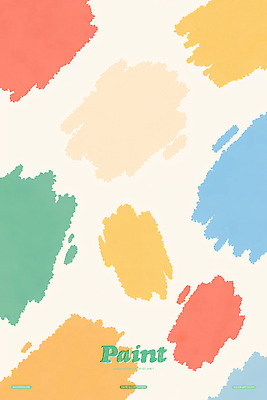 PSD 백그라운드 일러스트 붓터치 사람없음 페인트 얼룩 알록달록 국내일러스트 컬러풀 파일형식