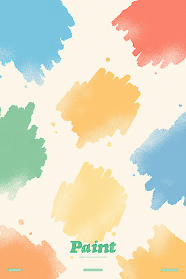 PSD 백그라운드 일러스트 붓터치 사람없음 페인트 얼룩 알록달록 국내일러스트 컬러풀 파일형식