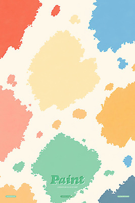 PSD 백그라운드 일러스트 붓터치 사람없음 페인트 얼룩 알록달록 국내일러스트 컬러풀 파일형식