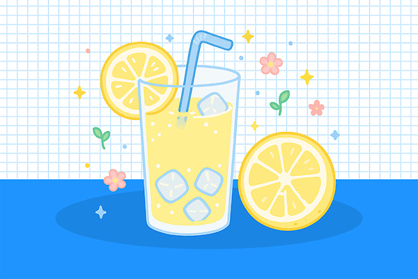 꽃 잎 일러스트 단면 빨대 사람없음 파란색 반짝임 노란색 레몬 레모네이드 슬라이스 각얼음 음료수컵 국내일러스트 AI파일 식물 컬러 과일 모션 컵 얼음 에이드 파일형식 벡터