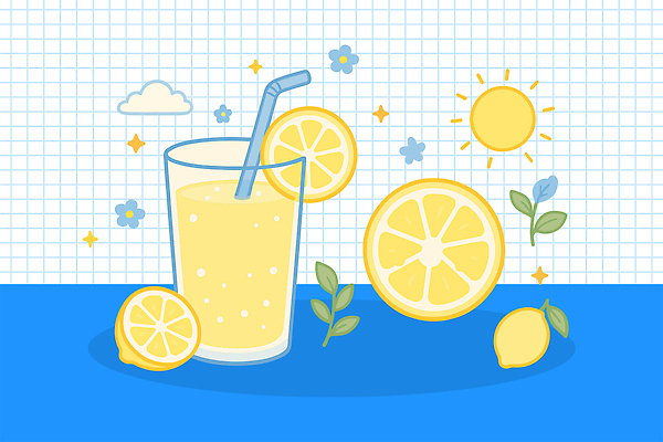 꽃 잎 일러스트 단면 빨대 사람없음 파란색 반짝임 노란색 레몬 레모네이드 슬라이스 구름모양 음료수컵 해모양 국내일러스트 AI파일 모양 식물 컬러 과일 모션 컵 에이드 파일형식 벡터 구름_자연