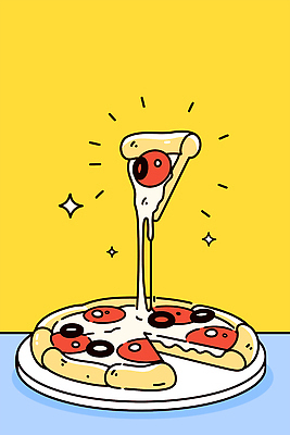 접시 일러스트 패스트푸드 사람없음 반짝임 노란색 늘이기 피자조각 피자치즈 국내일러스트 AI파일 식기 컬러 조각 모션 치즈 피자 인스턴트 파일형식 벡터