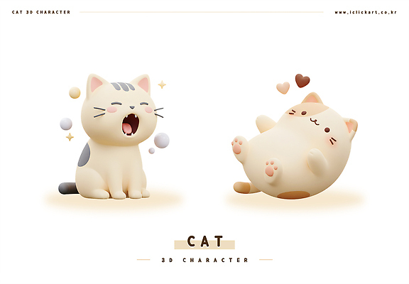 PSD 편집이미지 3D캐릭터 미소 앉기 사람없음 반짝임 눕기 3D 귀여움 하트 졸음 하품 고양이캐릭터 뒹굴뒹굴 편집3D 모양 캐릭터 감정 동물캐릭터 컨셉 모션 표정 고양이 디지털합성 생리현상 파일형식