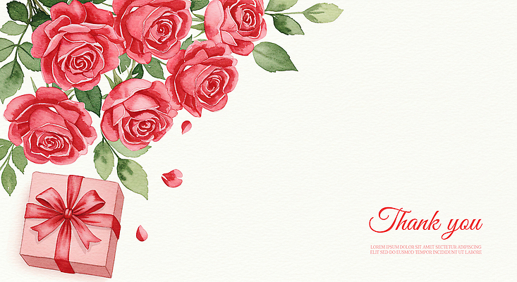 PSD 꽃잎 리본 꽃다발 잎 일러스트 수채화 사람없음 빨간색 선물상자 장미 어버이날 스승의날 감사 가정의달 로즈데이 은혜 국내일러스트 식물 기념일 꽃 감정 컬러 데이이벤트 선물 상자 5월 파일형식