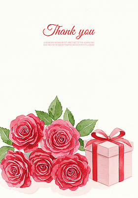 PSD 리본 꽃다발 잎 일러스트 수채화 사람없음 빨간색 선물상자 장미 어버이날 스승의날 감사 가정의달 로즈데이 은혜 국내일러스트 식물 기념일 꽃 감정 컬러 데이이벤트 선물 상자 5월 파일형식