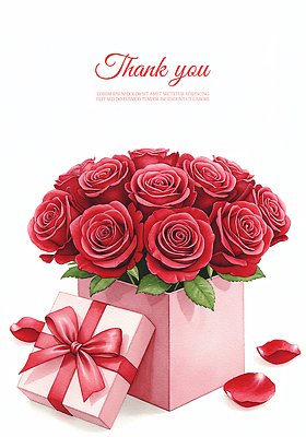 PSD 꽃잎 리본 꽃다발 잎 일러스트 수채화 사람없음 빨간색 선물상자 장미 어버이날 스승의날 감사 가정의달 로즈데이 은혜 국내일러스트 식물 기념일 꽃 감정 컬러 데이이벤트 선물 상자 5월 파일형식
