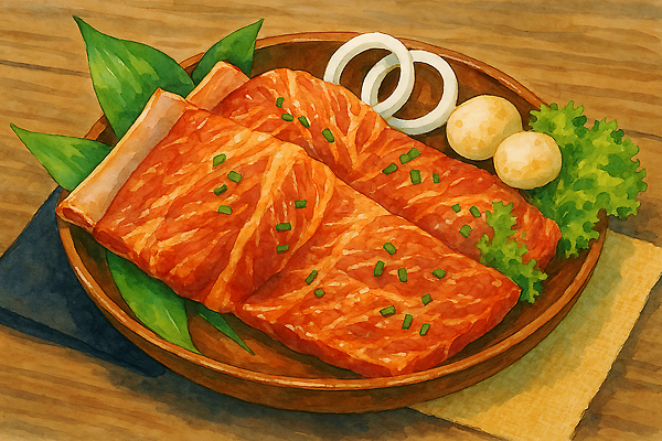 JPG 접시 잎 일러스트 식탁 양파 수채화 사람없음 버섯 상추 갈비 테이블매트 LA갈비 국내일러스트 AI일러스트 AI콘텐츠 식물 식기 채소 탁자 육류 소고기 식탁보 파일형식