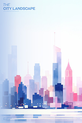 PSD 분홍색 일러스트 사람없음 건물 파란색 빛 도시풍경 고층빌딩 도심 국내일러스트 건축물 컬러 풍경 빌딩 도시 파일형식