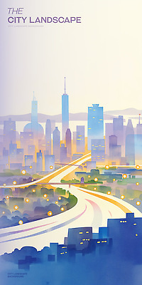 PSD 구름 도로 일러스트 사람없음 건물 파란색 빛 도시풍경 고층빌딩 도심 가교 국내일러스트 자연요소 건축물 길 컬러 교통시설 풍경 빌딩 도시 파일형식