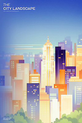 PSD 나무 일러스트 사람없음 건물 파란색 빛 도시풍경 고층빌딩 도심 국내일러스트 식물 건축물 컬러 풍경 빌딩 도시 파일형식