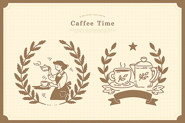 배너템플릿 여자 별 라인일러스트 일러스트 티타임 한명 미소 들기 성인 갈색 앞치마 현수막 수증기 커피잔 커피포트 심볼 라인아트 베이지색 월계수 성인여자한명만 국내일러스트 AI파일 자연요소 템플릿 1 배너 커피 선 컬러 모션 주전자 휴식 잔 표정 사람 여자한명만 성인여자만 파일형식 벡터