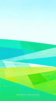 PSD 일러스트 자연 하늘 초원 사람없음 초록색 기하학 국내일러스트 컬러 무늬 생태계 파일형식