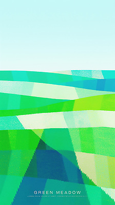 PSD 일러스트 자연 하늘 초원 사람없음 초록색 기하학 국내일러스트 컬러 무늬 생태계 파일형식