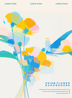 PSD 디자인 꽃 백그라운드 잎 일러스트 사람없음 컬러풀 겹침 프리즘 국내일러스트 식물 컬러 광학기기 파일형식