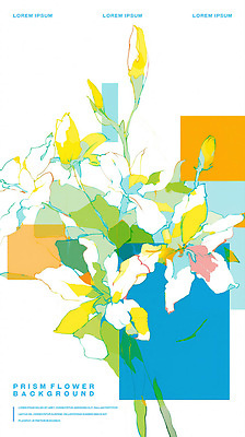 PSD 디자인 꽃 백그라운드 잎 일러스트 사람없음 컬러풀 겹침 프리즘 국내일러스트 식물 컬러 광학기기 파일형식