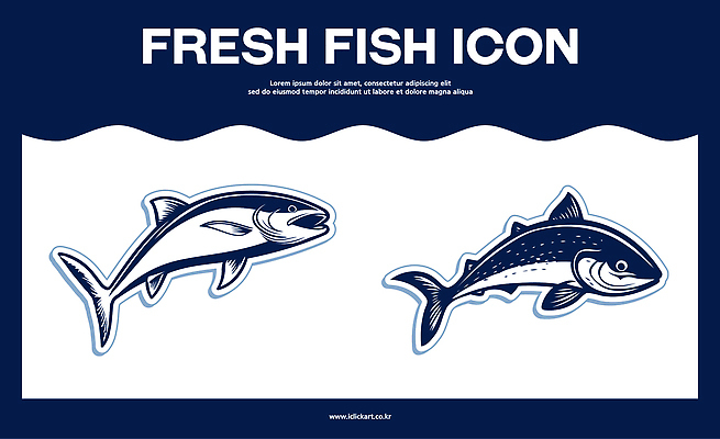 아이콘 물결 사람없음 세트 방어 남색 심볼 심볼아이콘 2D아이콘 AI파일 컬러 어류 파일형식 벡터