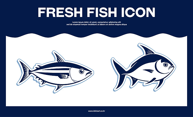 아이콘 물결 사람없음 세트 남색 심볼 심볼아이콘 고등어 2D아이콘 AI파일 컬러 어류 파일형식 벡터