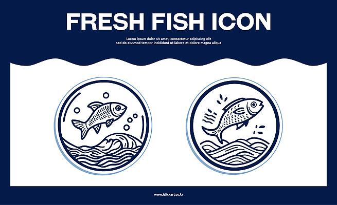 아이콘 물결 파도 어류 사람없음 세트 점프 원형 남색 심볼 심볼아이콘 2D아이콘 AI파일 도형 바다 컬러 모션 수중동물 파일형식 벡터