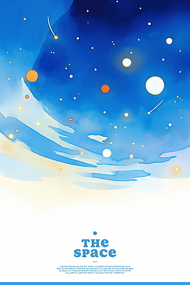 PSD 일러스트 하늘 사람없음 파란색 빛 우주 유성 은하수 별빛 국내일러스트 별 컬러 자연 파일형식