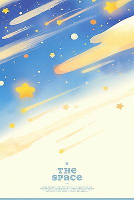 PSD 일러스트 하늘 사람없음 파란색 우주 유성 은하수 별빛 국내일러스트 별 컬러 자연 빛 파일형식