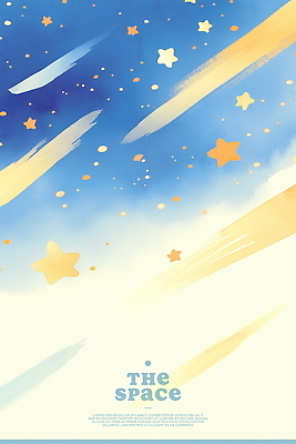 PSD 일러스트 하늘 사람없음 파란색 우주 유성 은하수 별빛 국내일러스트 별 컬러 자연 빛 파일형식