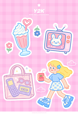 전신 구름 여자 꽃 음료 분홍색 스티커 가방 일러스트 잔 빨대 한명 들기 성인 반짝임 스마트폰 걷기 텔레비전 하트 토끼 카세트테이프 크림 복고 체크무늬 성인여자한명만 폴더폰 Y2K 국내일러스트 AI파일 자연요소 모양 식물 1 식기 잡화 컬러 컨셉 무늬 포유류 모션 사람 전자제품 핸드폰 스마트기기 반려동물 여자한명만 성인여자만 파일형식 벡터