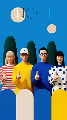 PSD 나무 편집이미지 모자 여자 남자 포즈 협력 미소 여러명 상반신 성인 파란색 넘버원 따봉 성인만 안경낌 이미지편집 식물 잡화 안경 컬러 다수 표정 사람 최고 파일형식