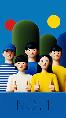 PSD 편집이미지 모자 여자 남자 포즈 협력 산 미소 여러명 상반신 성인 파란색 넘버원 따봉 성인만 이미지편집 잡화 컬러 다수 표정 사람 최고 파일형식