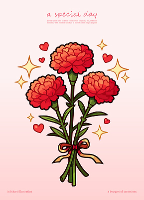 리본 분홍색 꽃다발 일러스트 사람없음 하트 어버이날 스승의날 카네이션 감사 가정의달 국내일러스트 AI파일 모양 기념일 꽃 감정 컬러 5월 파일형식 벡터