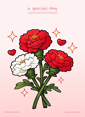 분홍색 꽃다발 일러스트 사람없음 하트 어버이날 스승의날 카네이션 감사 가정의달 국내일러스트 AI파일 모양 기념일 꽃 감정 컬러 5월 파일형식 벡터