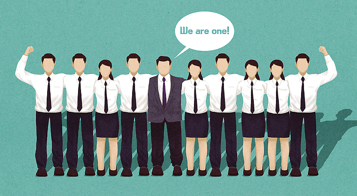 전신 PSD 여자 남자 중년 말풍선 일러스트 어깨동무 협력 직장 함께함 그림자 정장 여러명 성인 손들기 파이팅 비즈니스맨 비즈니스우먼 조직 사장 청록색 일렬 국내일러스트 옷 컬러 포즈 다수 컨셉 회사 비즈니스 모션 사람 직장인 파일형식