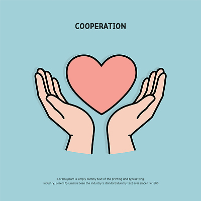 손 일러스트 협력 신체부위 파란색 하트 꽃받침 국내일러스트 AI파일 모양 컬러 사람 손짓 파일형식 벡터