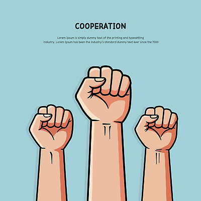 손 일러스트 협력 신체부위 파란색 손들기 주먹 국내일러스트 AI파일 컬러 모션 사람 파일형식 벡터