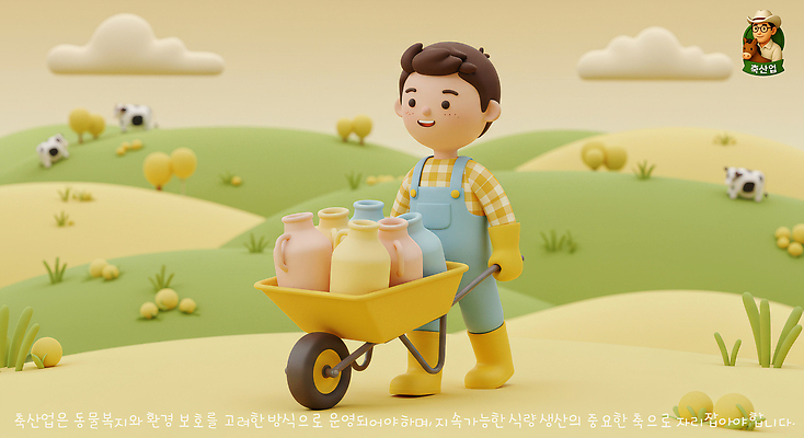 전신 PSD 구름 편집이미지 남자 하늘 작업복 한명 초원 성인 일상 농가 3D 목장 밀기 축산업 멜빵바지 젖소 언덕 외발수레 우유통 성인남자한명만 편집3D 자연요소 1 옷 산업 바지 모션 사람 라이프 농장 수레 소 멜빵 디지털합성 남자한명만 성인남자만 파일형식