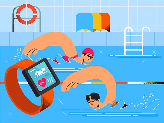 여자 남자 물결 일러스트 사다리 수영장 성인 두명 여름 반짝임 운동 수영 맥박 물안경 튀는물 수영모 레인 맥박측정 자유형 킥판 스마트워치 성인만 구명부환 국내일러스트 AI파일 계절 의학 모션 건강 사람 스마트기기 도구 수상스포츠 안전장비 측정 액체표현 수영용품 튜브 웨어러블 스플래쉬 파일형식 벡터