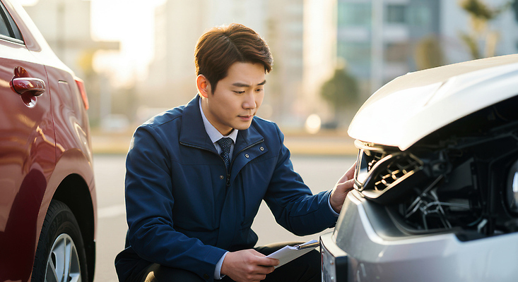 JPG 편집이미지 남자 자동차 한명 들기 상반신 성인 햇빛 손상 충돌 문서 점검 웅크림 자동차사고 찌그러짐 사고현장 자동차보험 의료성형뷰티 성인남자한명만 편집실사 AI인물포토 AI콘텐츠 1 육상교통 컨셉 모션 사람 태양 교통사고 사건 CG 보험 남자한명만 성인남자만 파일형식 AI포토